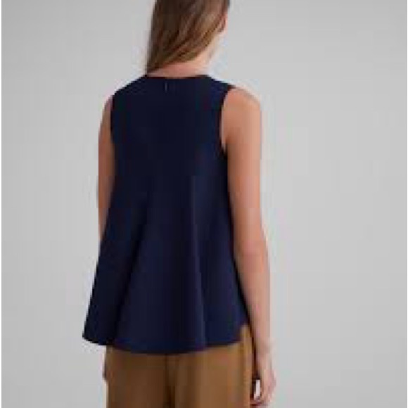 Club Monaco medium peplum navy blouse… - Picture 3 of 8